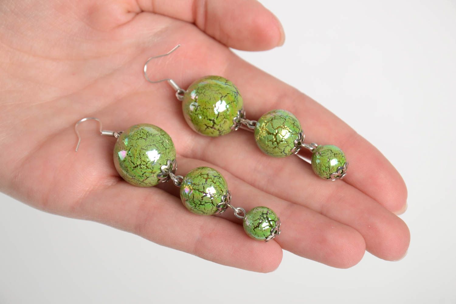 Beautiful handmade jewelry stylish cute accessory designer unusual earrings photo 2