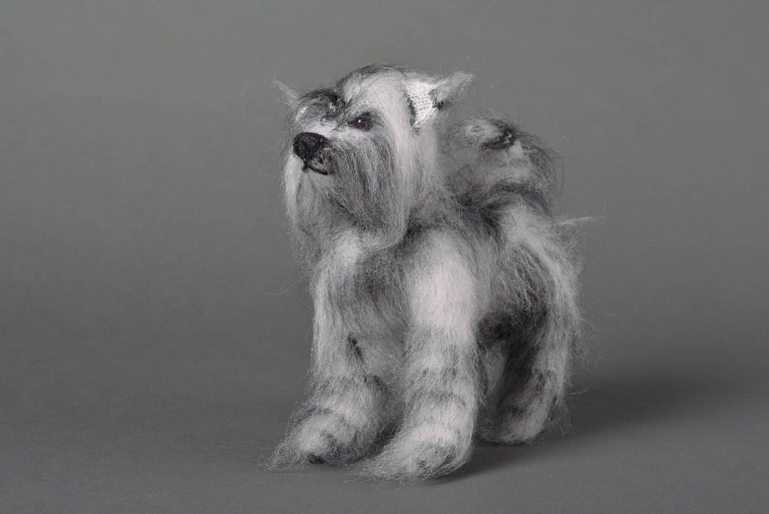 Handmade Strick Kuscheltier Spielzeug Hund Geschenkidee für Kinder originell foto 1