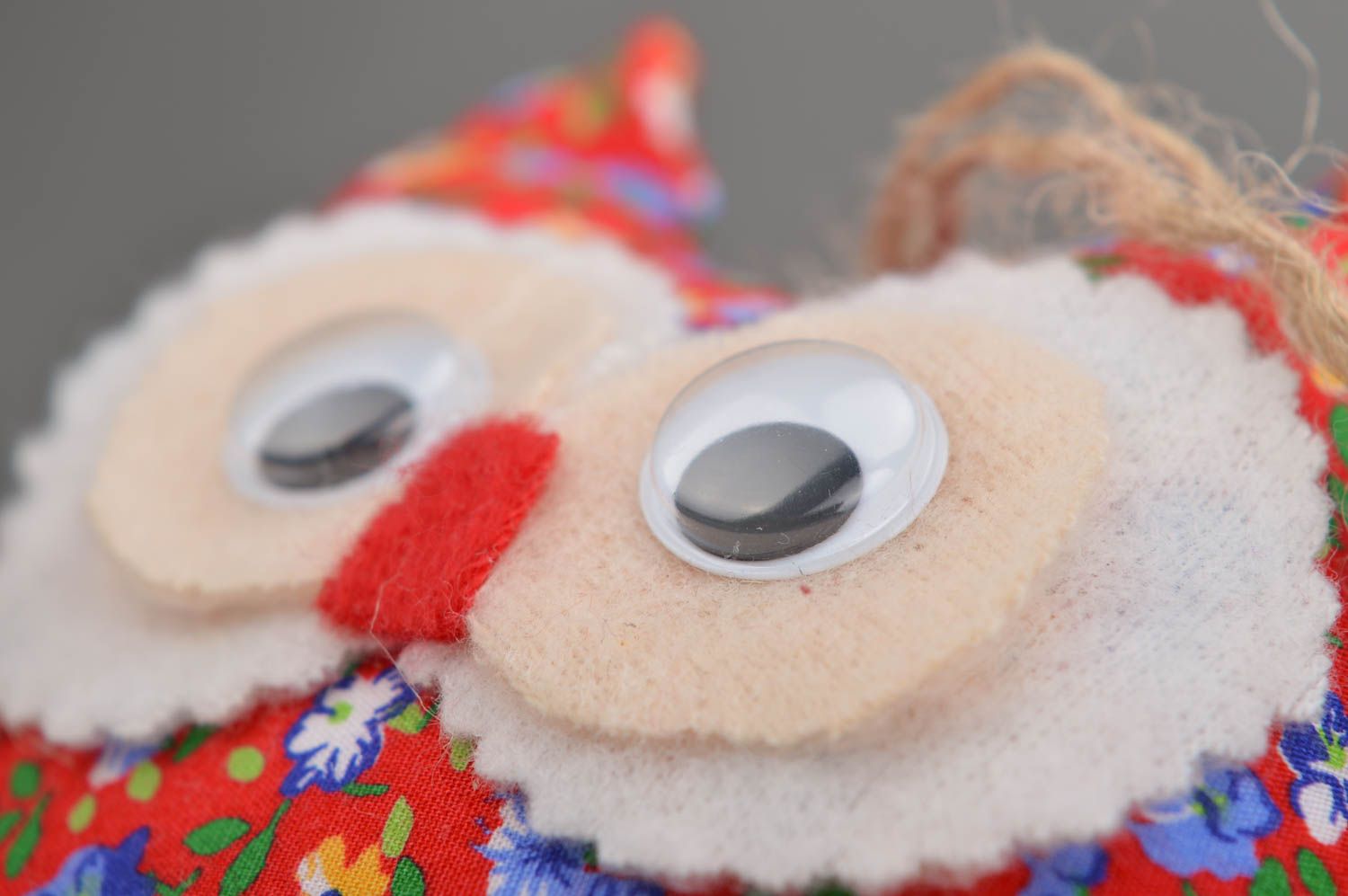 Jouet hibou Peluche faite main Déco maison en coton originale pour enfant photo 3