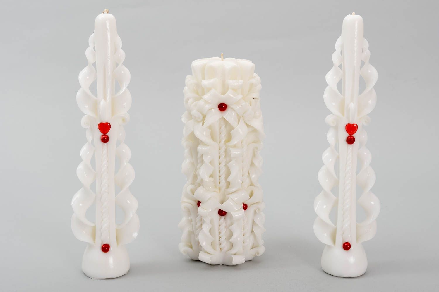 Velas de parafina hechas a mano blancas elementos decorativos regalo original foto 5