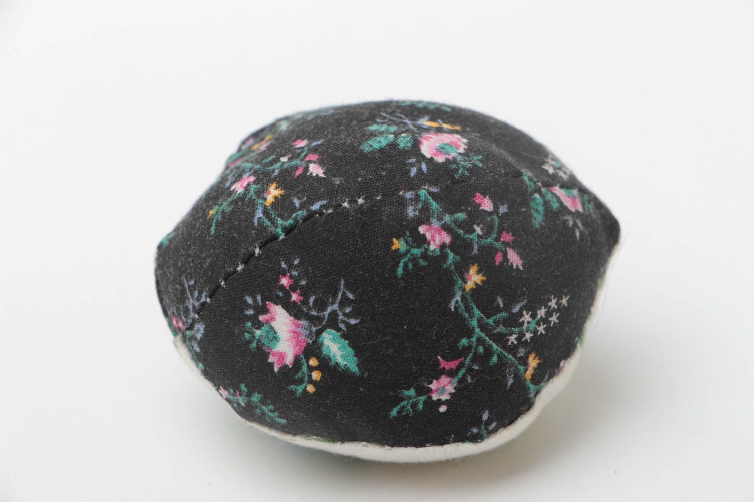 Handmade decorative fabric Easter egg soft toy sewn of chintz colorful designer photo 4