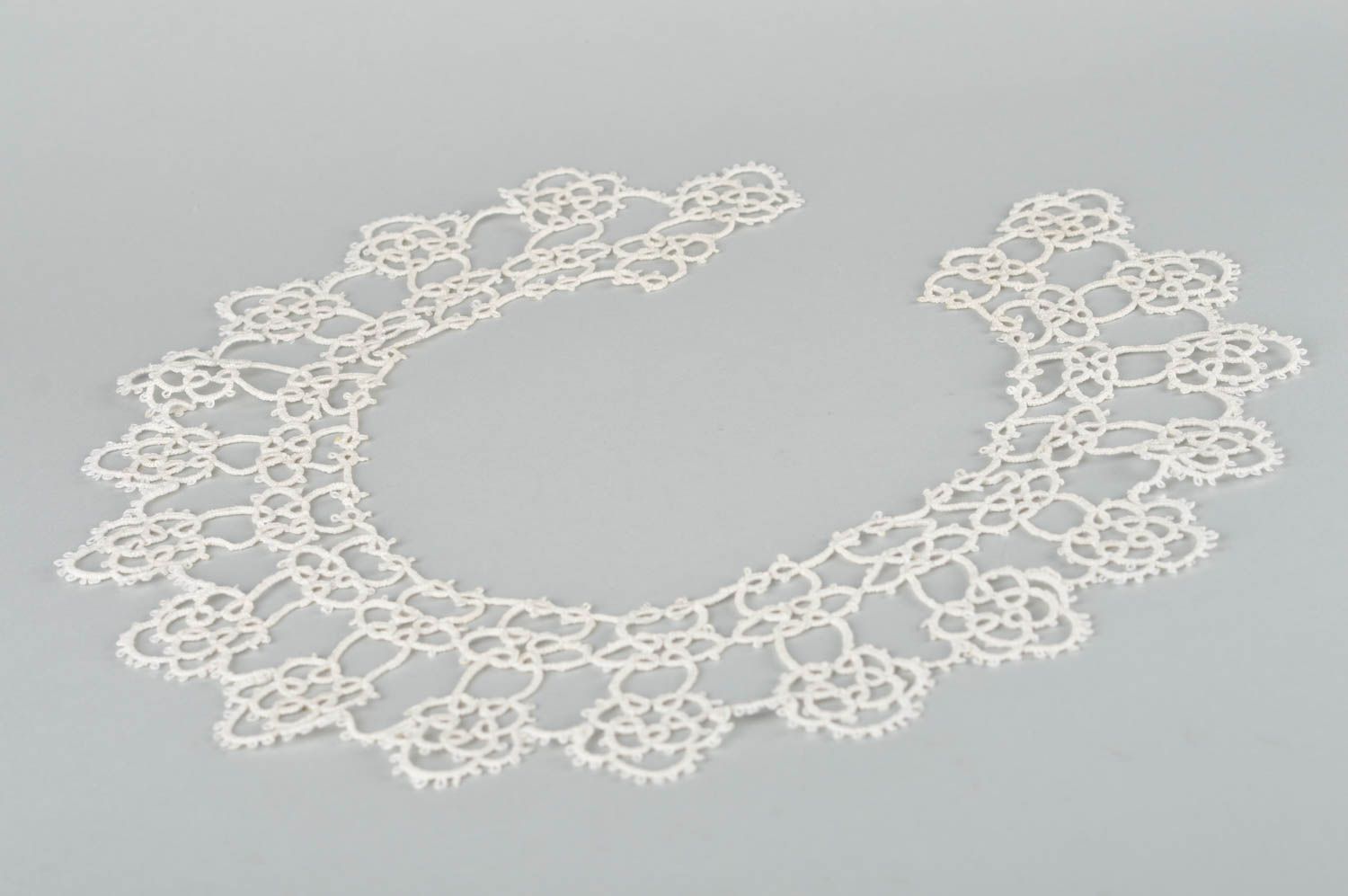 Stylish handmade crochet lace collar woven collar accessories for girls photo 2