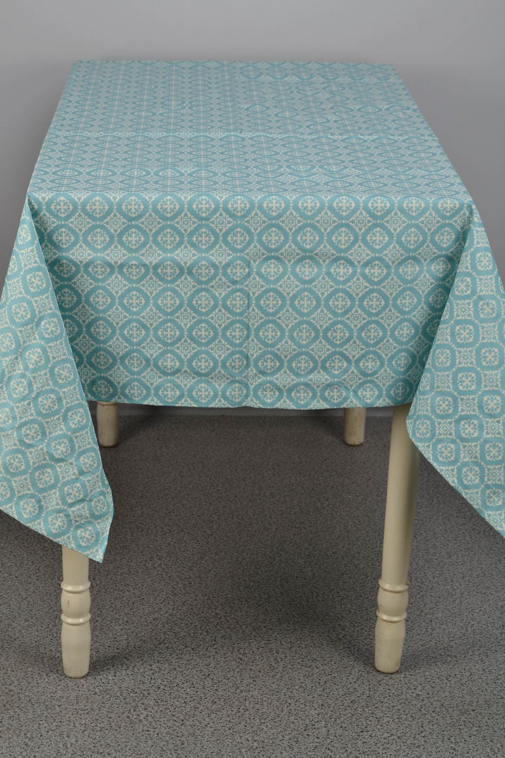 Handgemachte Decke für quaderförmigen Tisch hell wunderbar foto 2