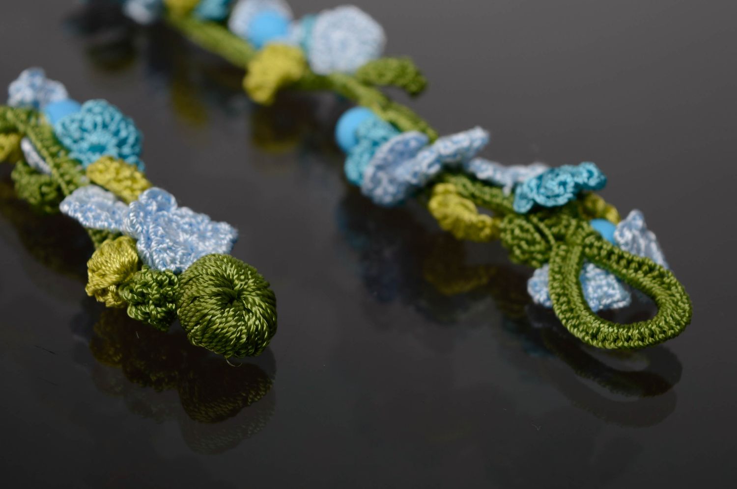 Crochet necklace Blooming Garden photo 5