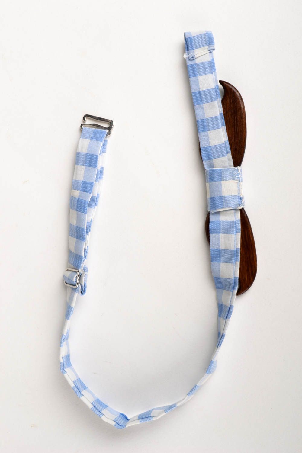 Corbata de lazo hecha a mano de madera accesorio de moda regalo original foto 2