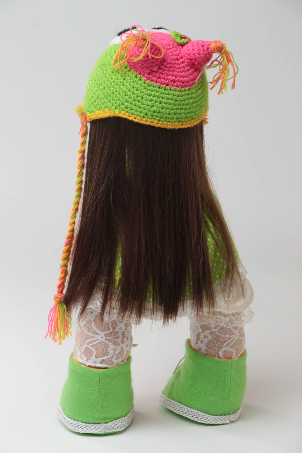 Schöne interessante Designer Künstlerische Puppe aus Textil für Kinder handmade foto 4