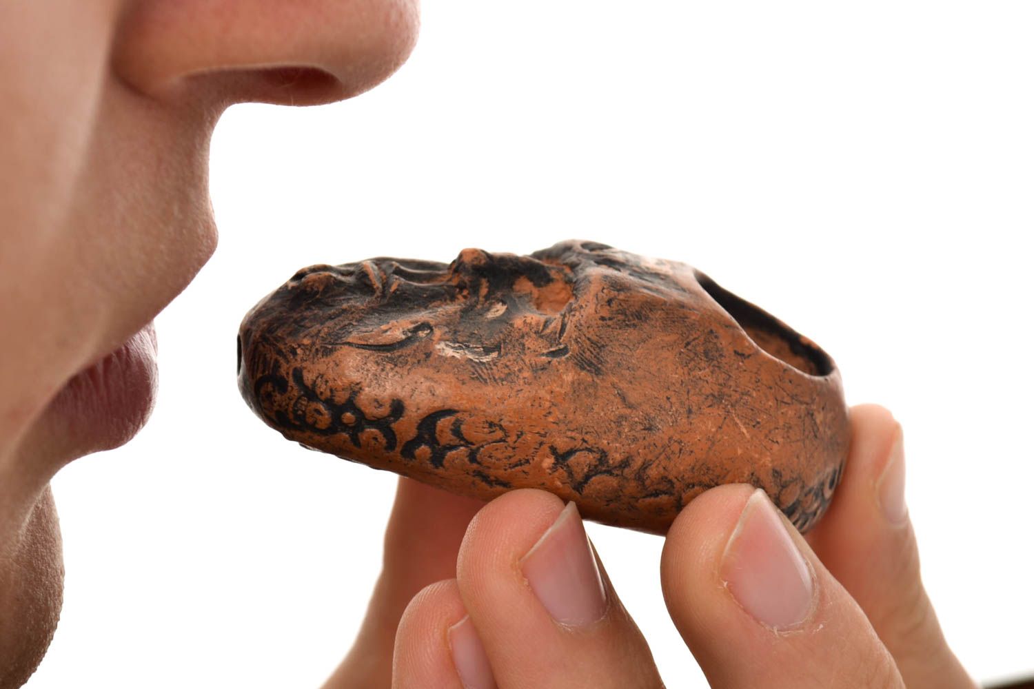 Keramik Handarbeit Rauch Zubehör kleine Pfeife Geschenk aus Ton ausgefallen foto 1