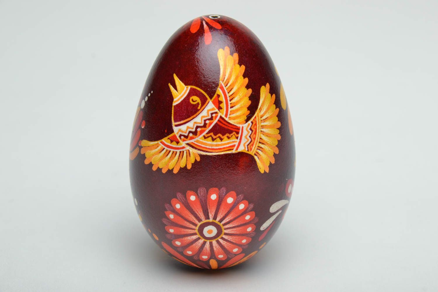 Handmade painted goose Easter egg photo 2
