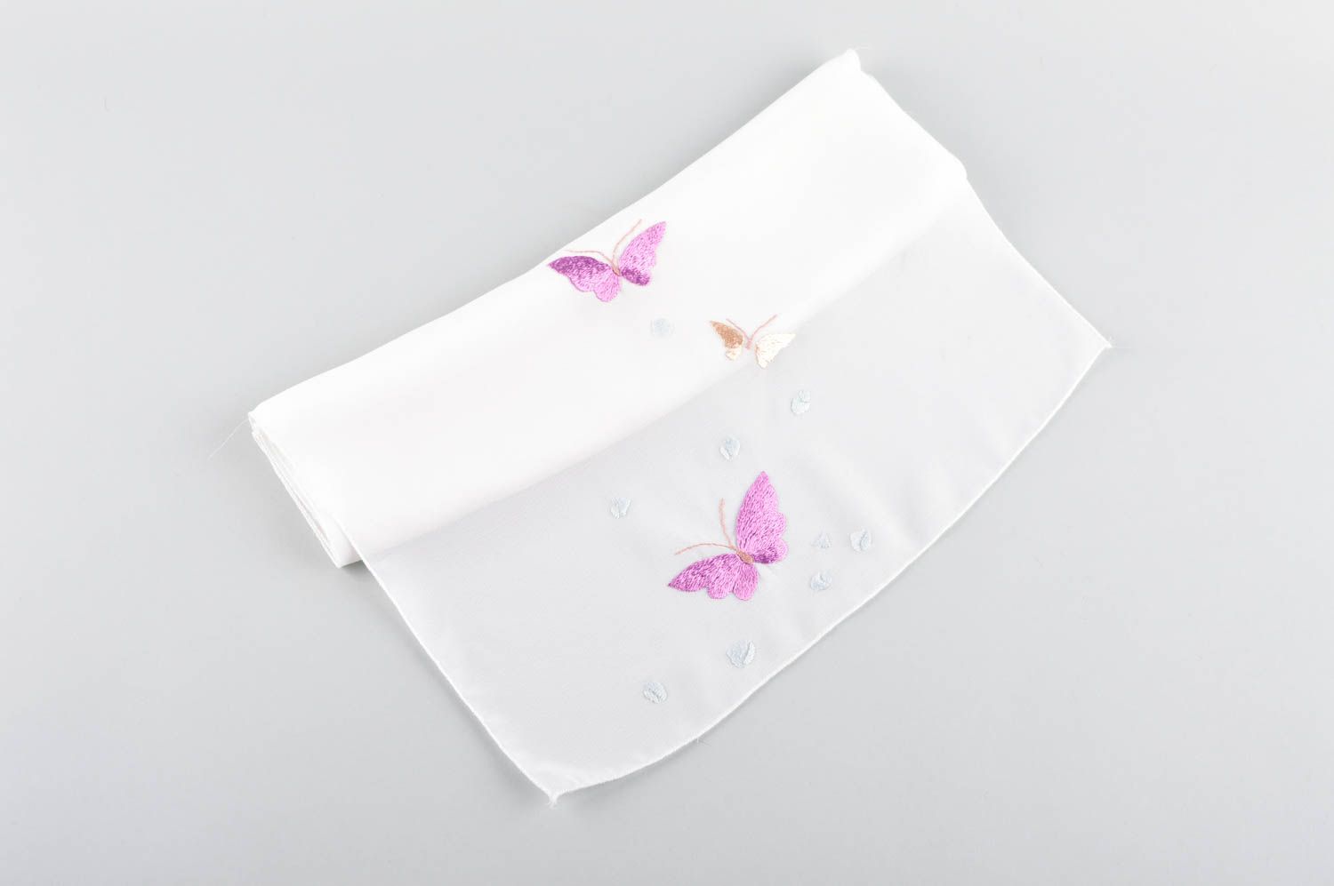 Bufanda hecha a mano de chifón con mariposas ropa de mujer regalo original foto 3