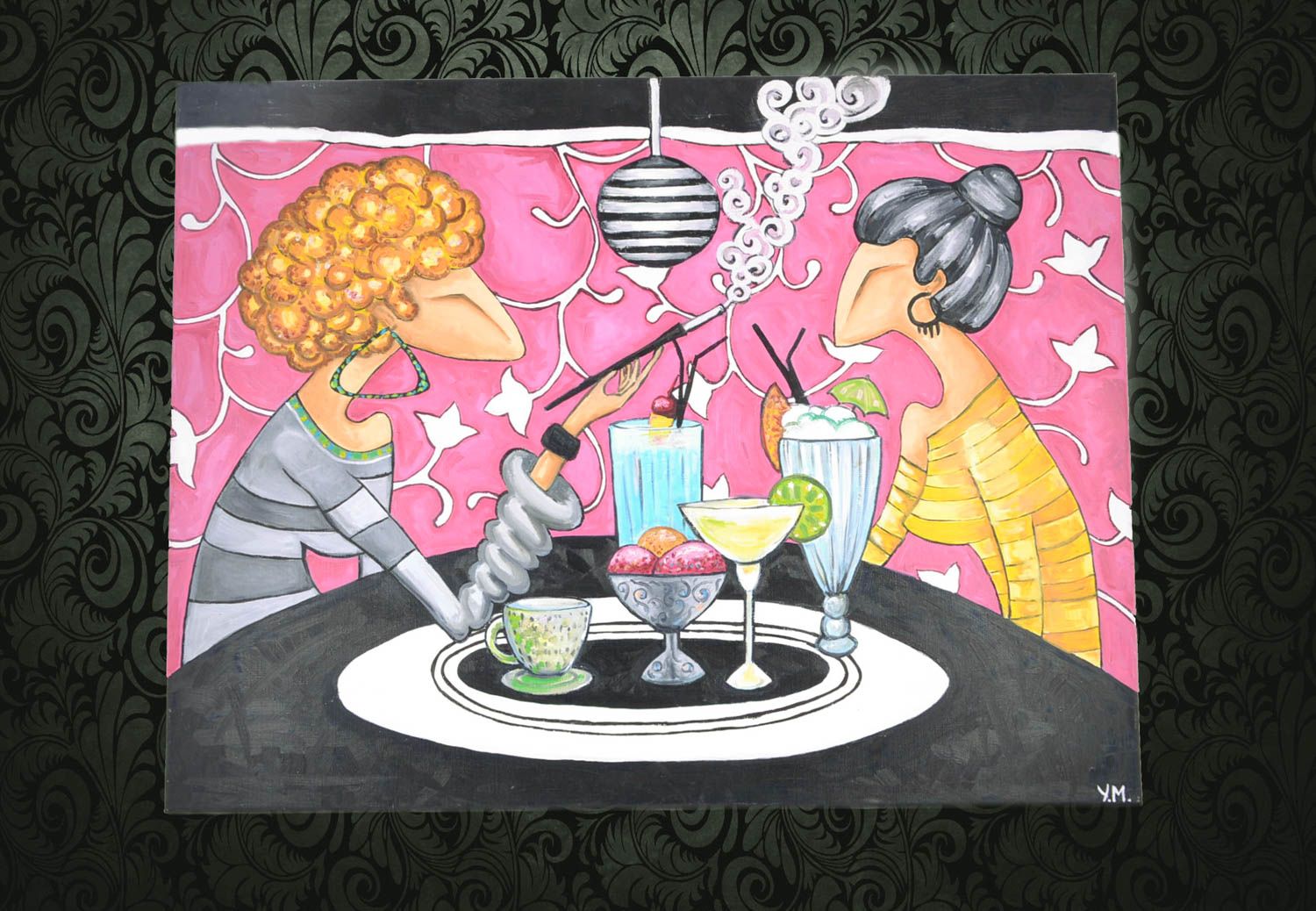 Batik painting In Cafe photo 1