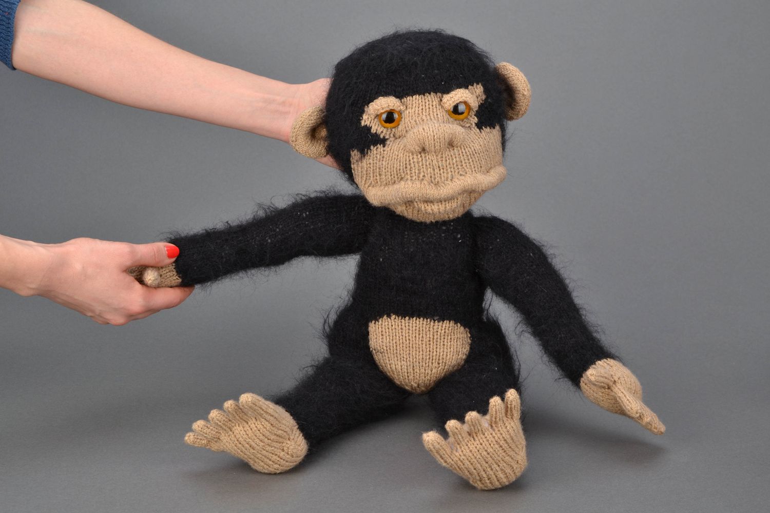 Handmade soft crochet toy Monkey photo 2