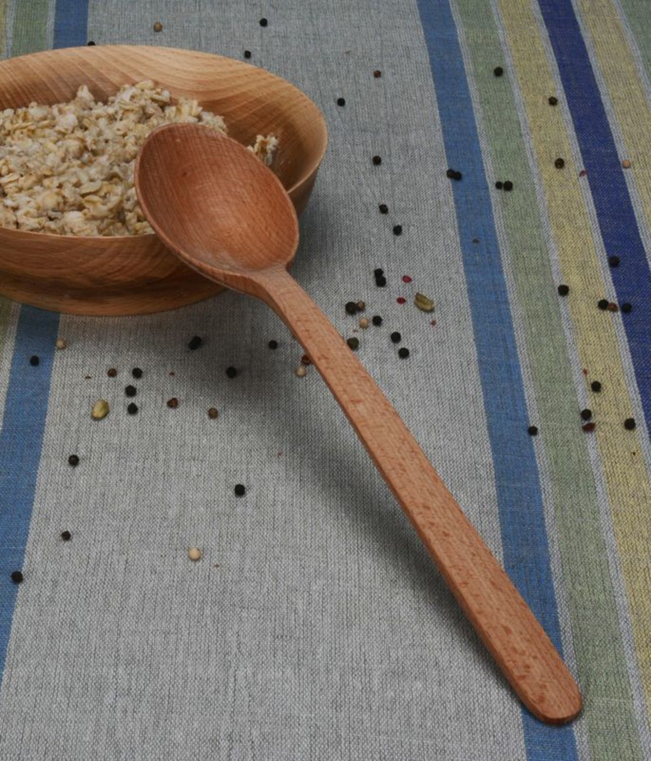 Cucchiaio di legno fatto a mano attrezzi da cucina stoviglie di legno 
 foto 1