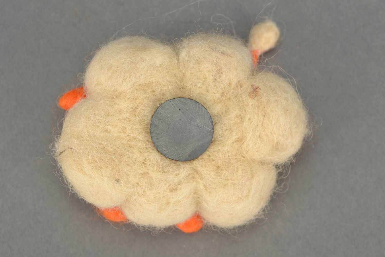 Fridge magnet felted of wool Lamb photo 3