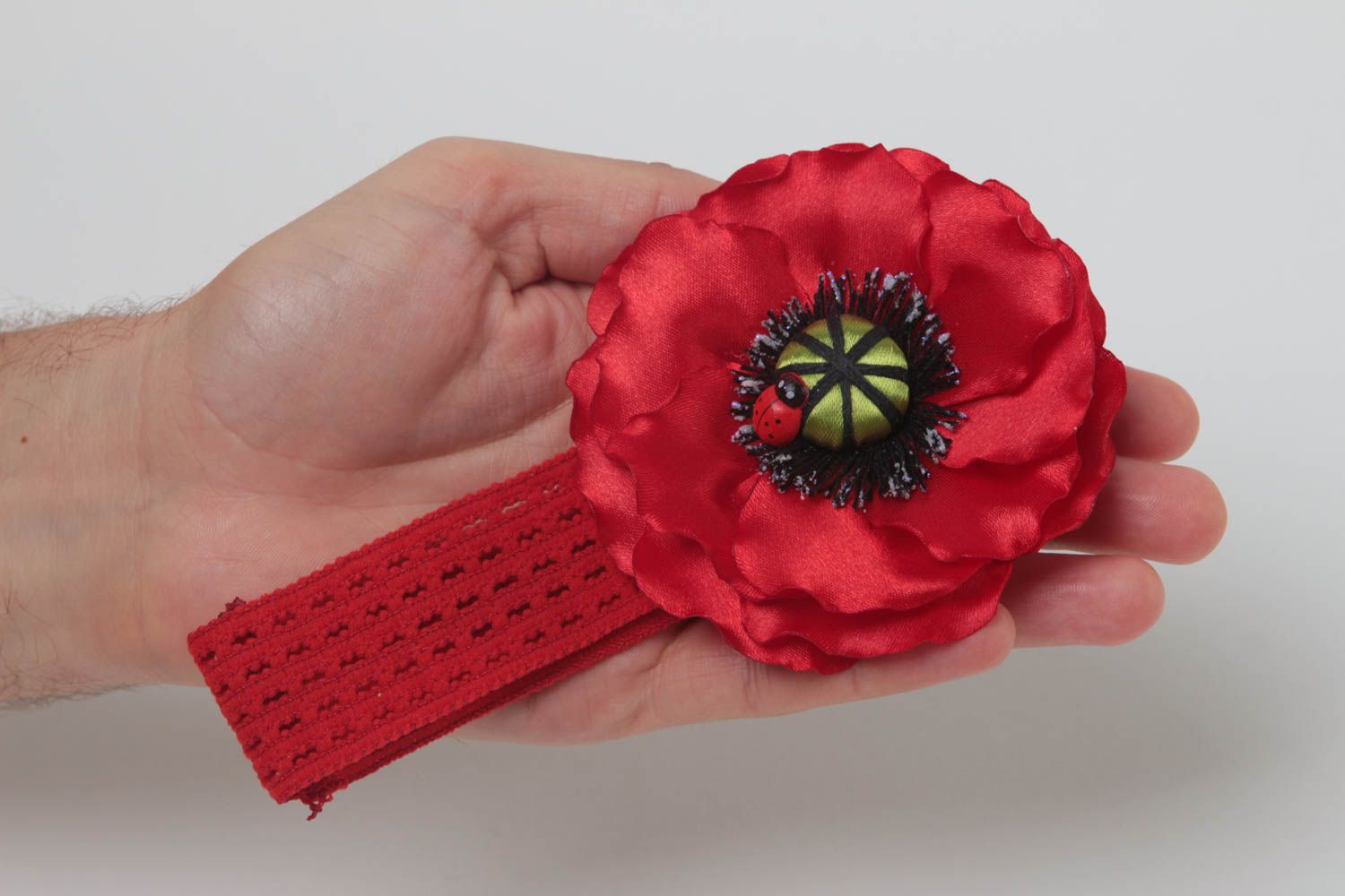 Handgemachter Schmuck Haarband mit Blumen Accessoires für Haare breites Haarband foto 5