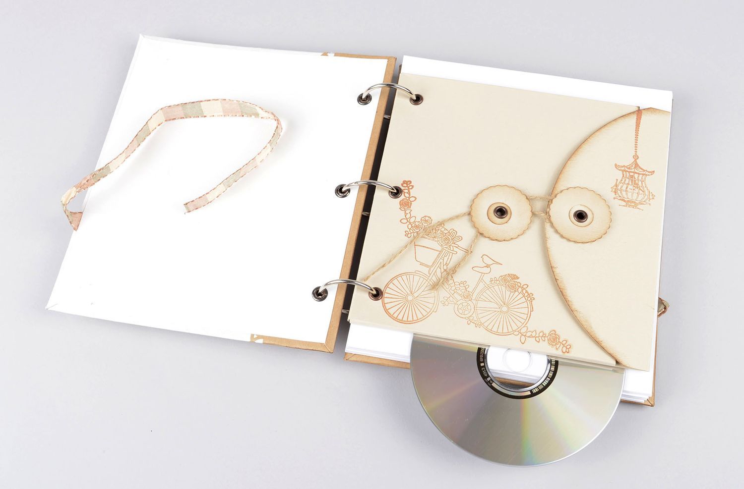 Livre d'or fait main design Album de mariage pochette pour CD Articles mariage photo 3