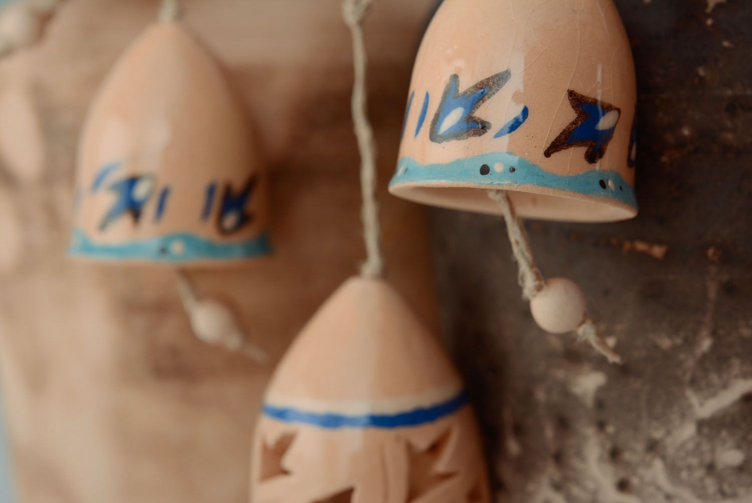 Handmade pottery bells photo 1