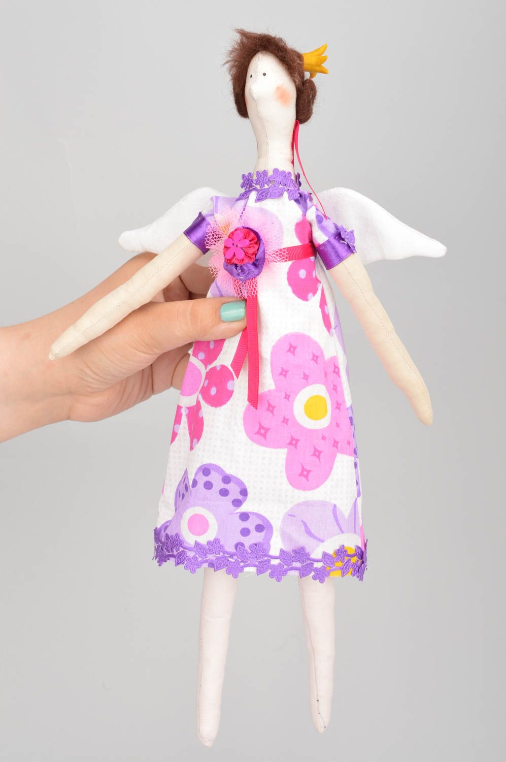 Designer Puppe handmade Stoff Spielzeug Deko Puppe für kleine Prinzessin schön foto 3