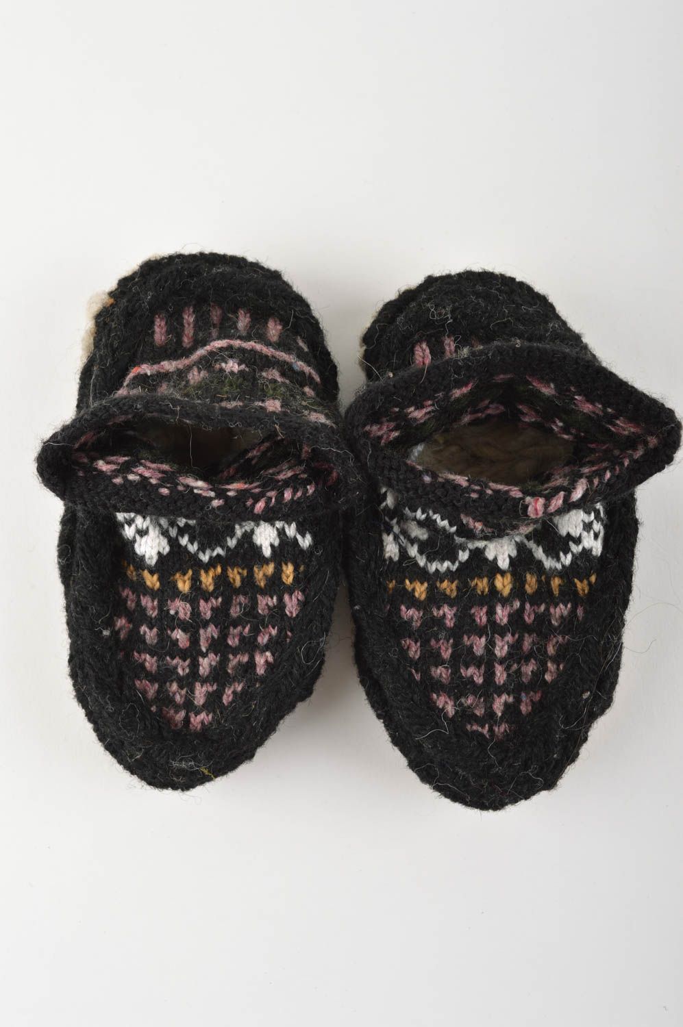 Handmade home slippers woolen knitted slippers for children gift for children photo 2