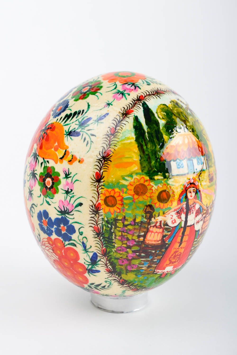 Пасхальное яйцо ручной работы предмет интерьера с росписью декор для дома фото 3