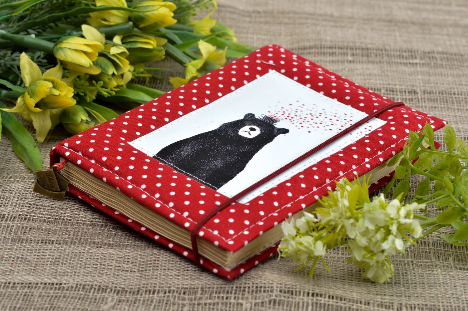 Handmade textile notebook unusual notebook for girls notebooks and daily logs photo 1