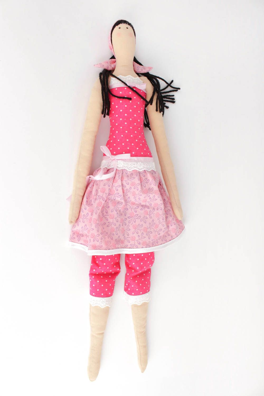 Handmade doll unusual doll for baby fabric doll gift ideas rag doll for girls photo 3