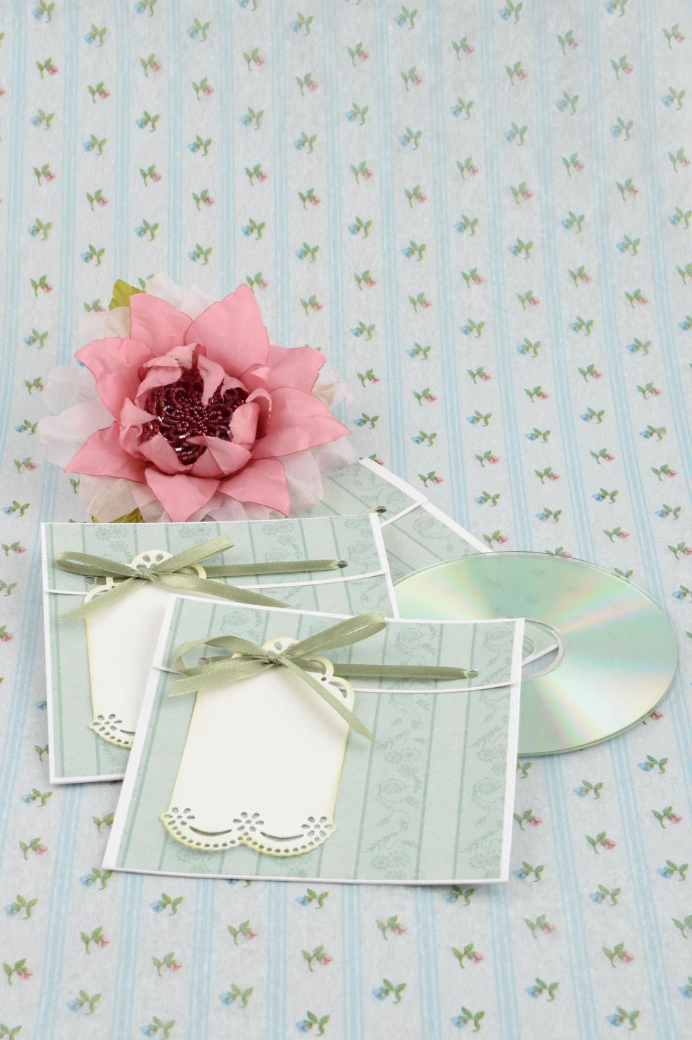 Handmade blaue CD Papierhülle kreatives Geschenk Design Verpackung mit Print foto 1