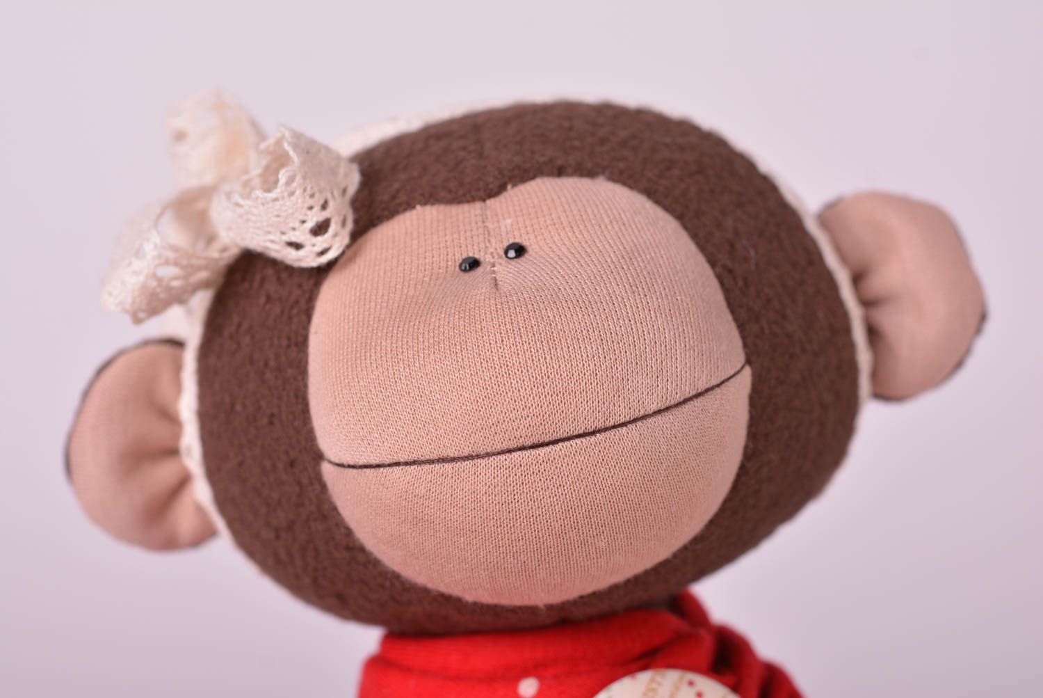 Игрушка обезьянка ручной работы детская игрушка флисовая мягкая игрушка фото 4