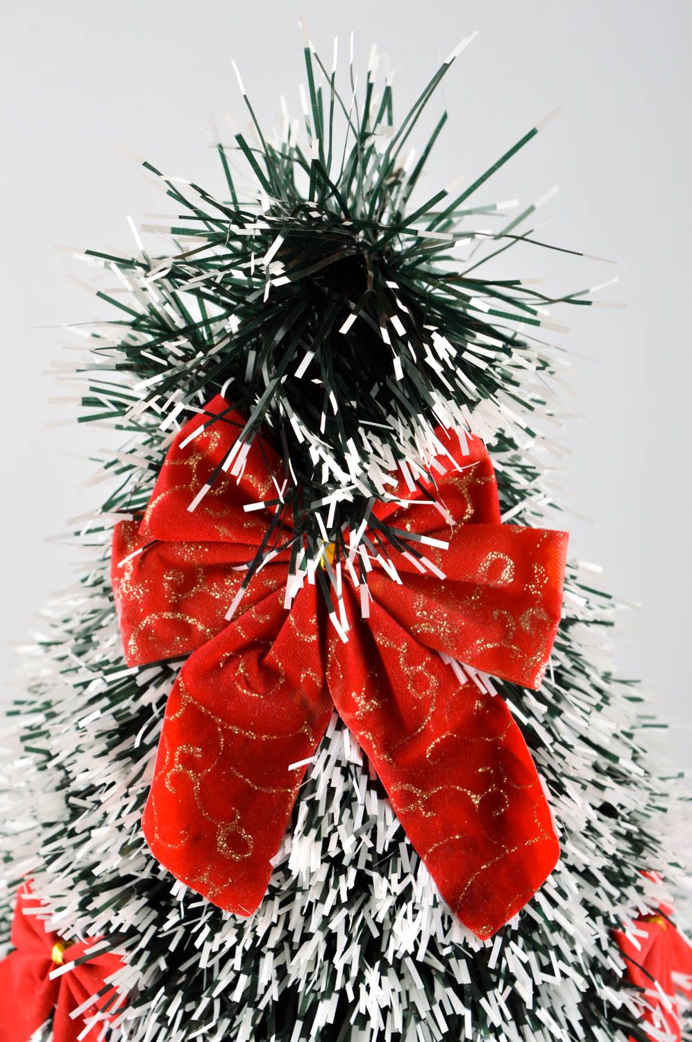 Sapin décoratif Petit arbre noel fait main Déco noël boules nœuds design photo 5