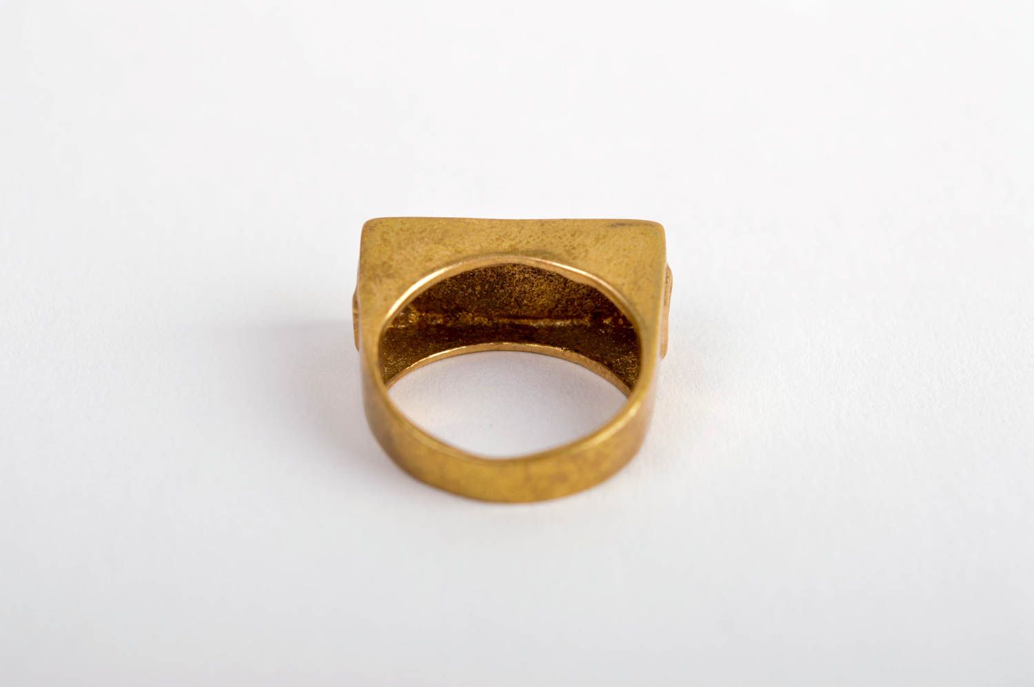 Кольцо ручной работы металлическое украшение подарок для мужчин перстень фото 4
