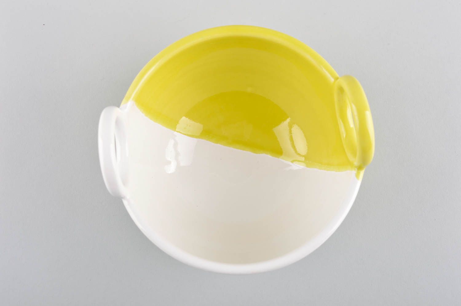 Handmade Keramik Schüssel für Suppe Öko Geschirr Schale aus Ton bemalt foto 4
