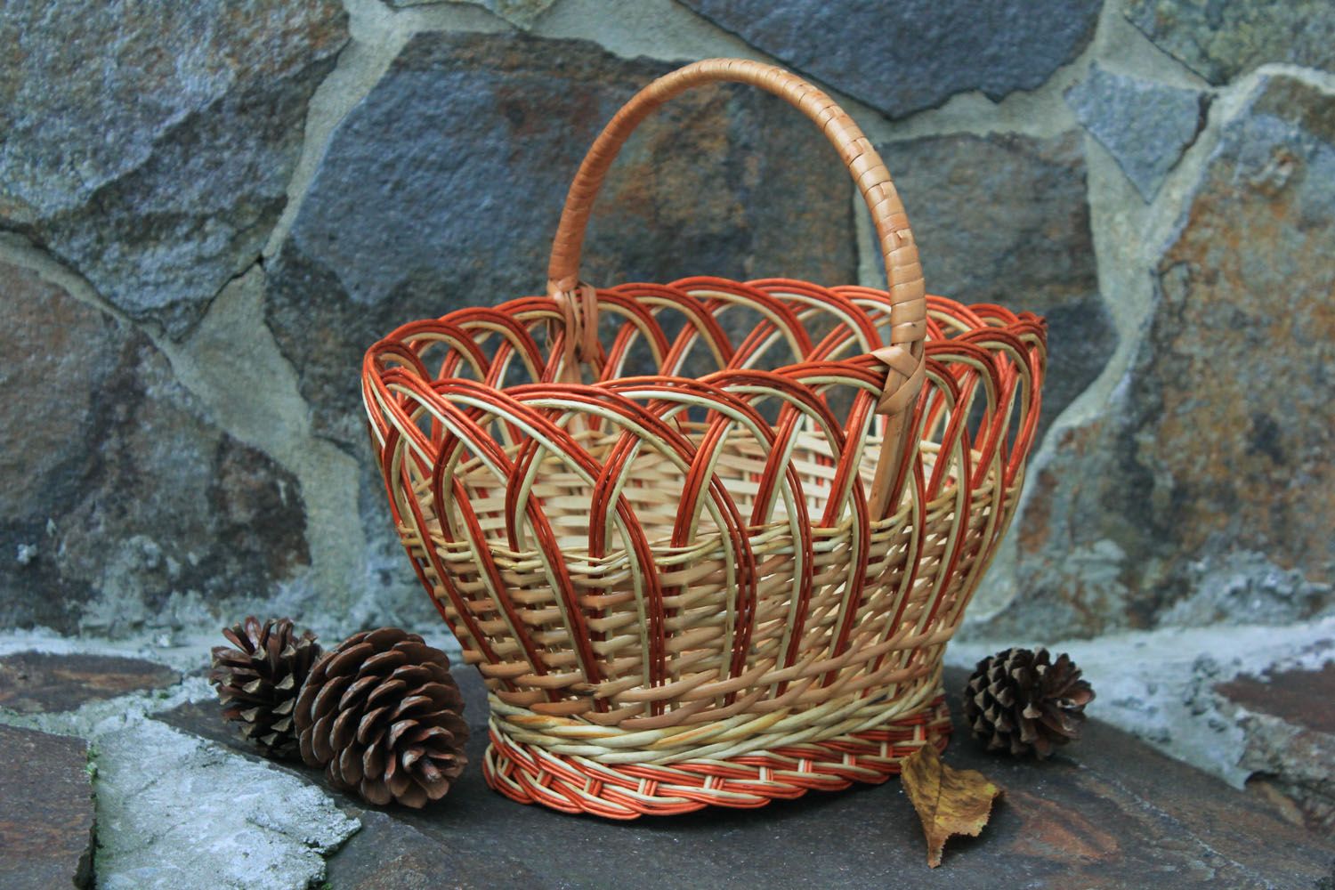 Handmade woven basket photo 1