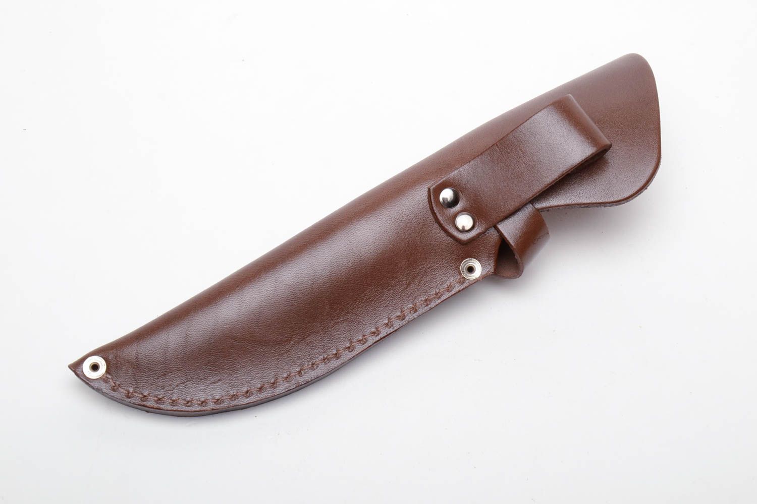 Brown leather knife sheath photo 2