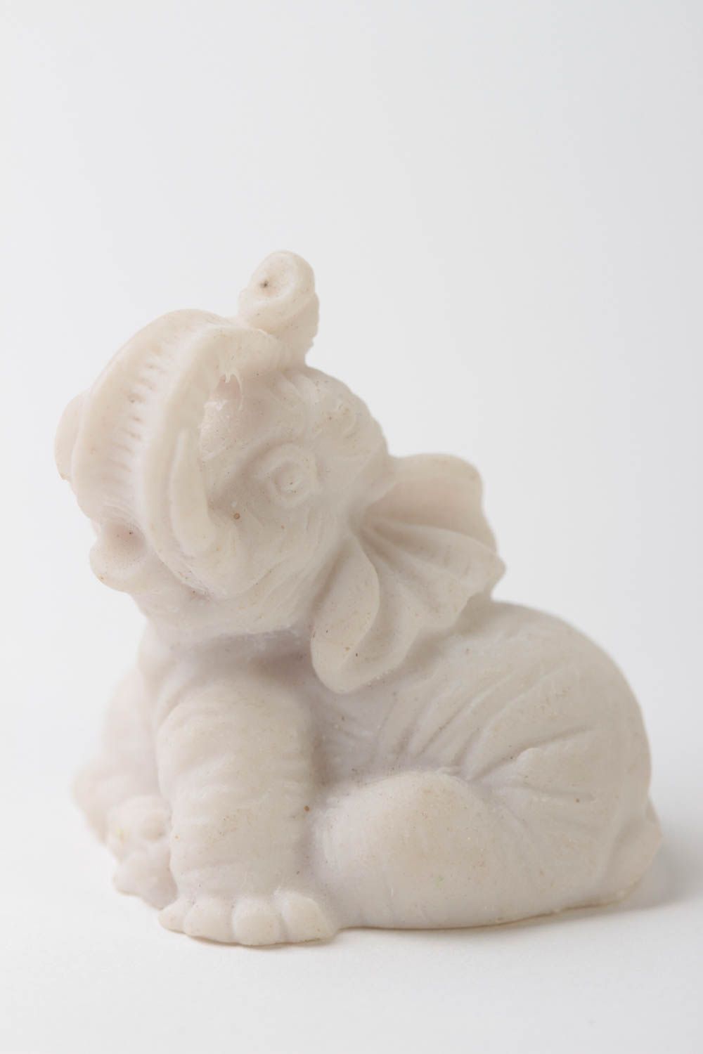 Figurine à peindre fait main Petite statuette éléphant blanc Déco intérieur photo 3