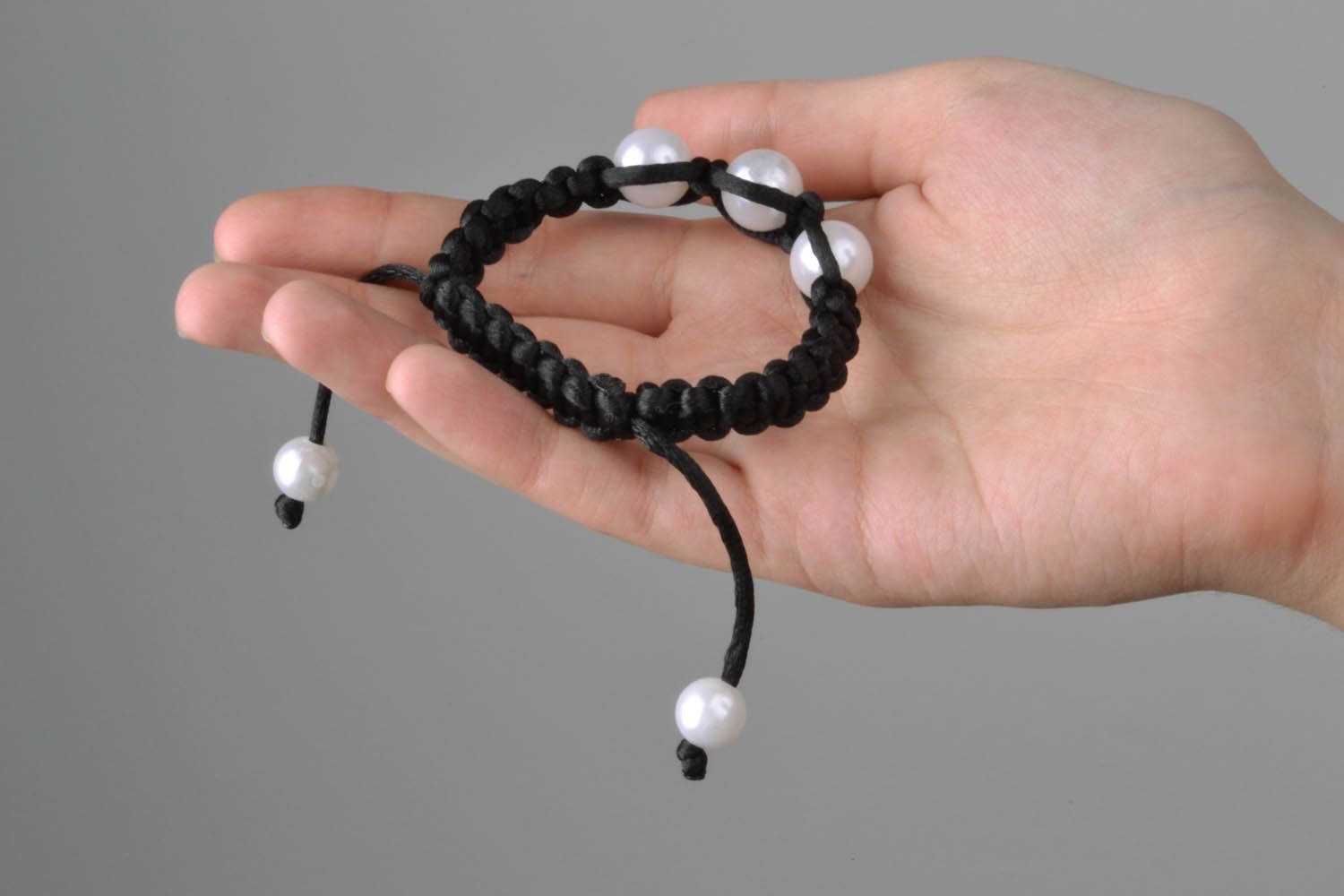 Braided bracelet with beads photo 5