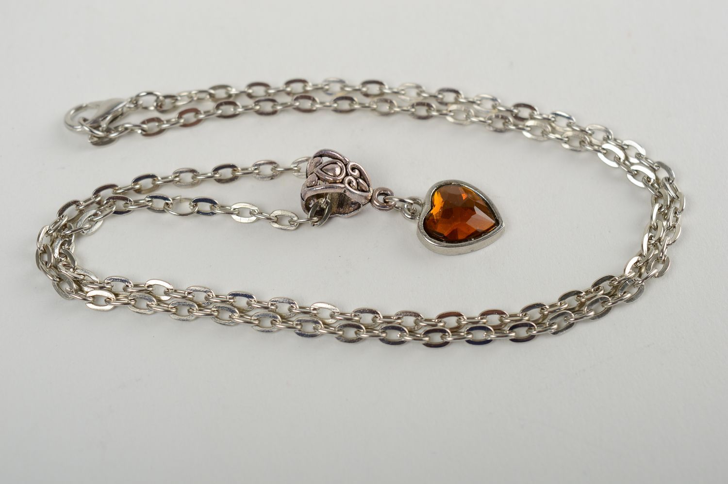 Beautiful pendant handmade metal pendant heart pendant metal jewelry for girl photo 4