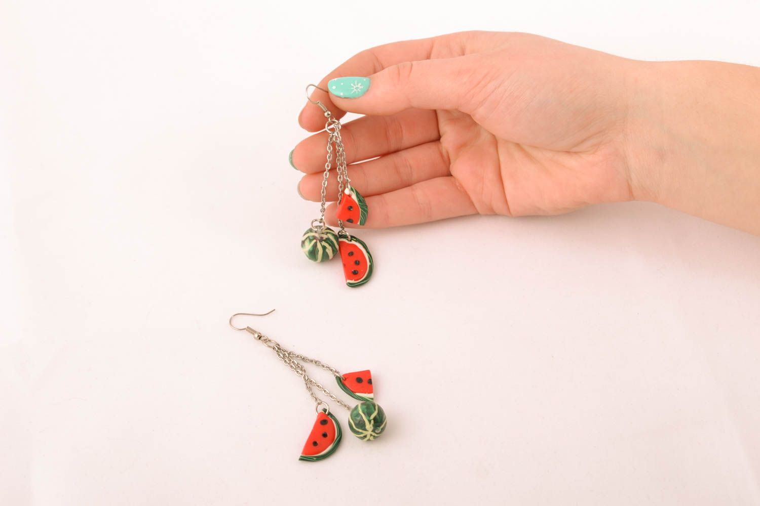 Long earrings Water-melon photo 4