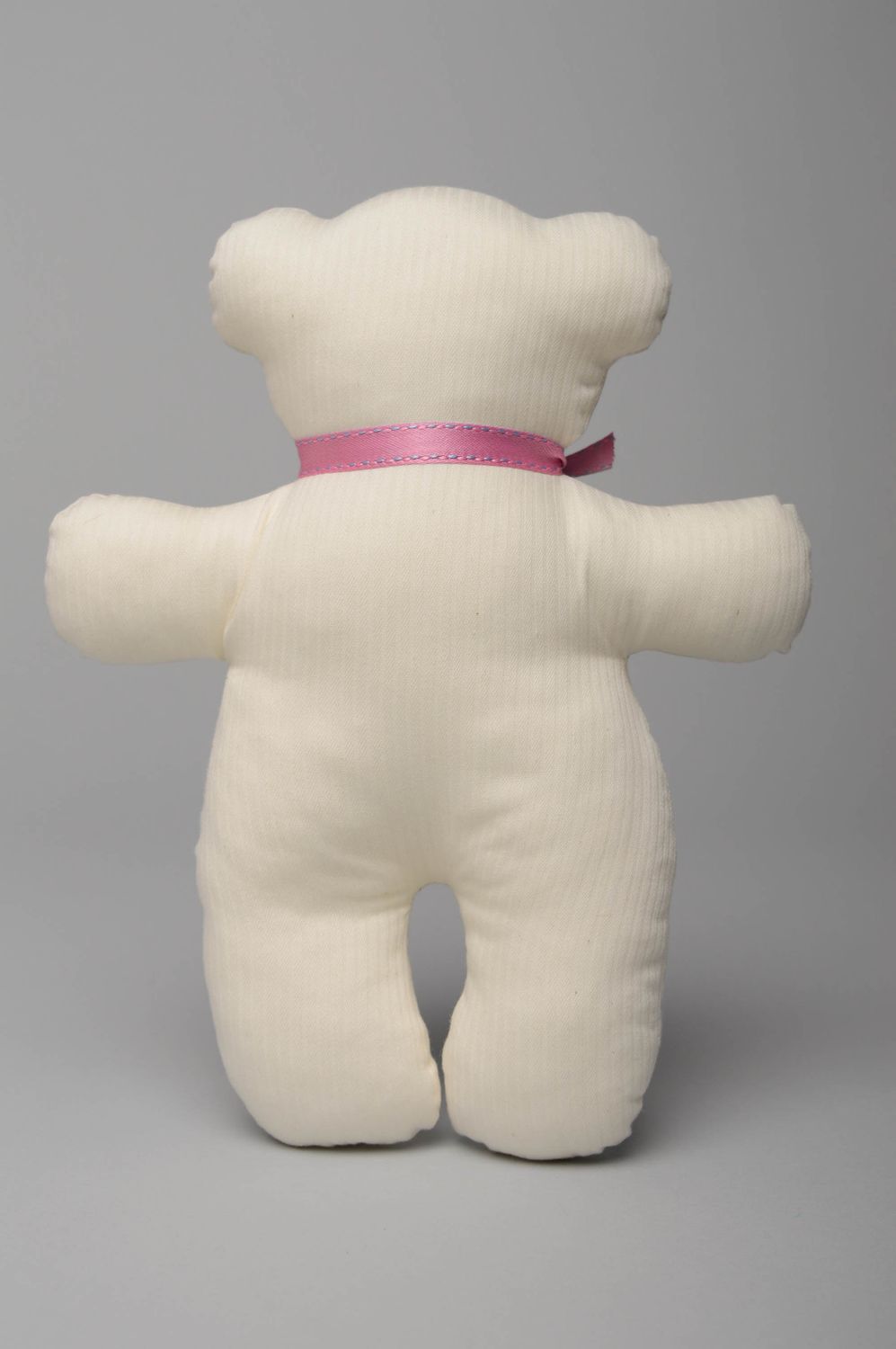 Hand sewn fabric soft toy Polar Bear photo 5