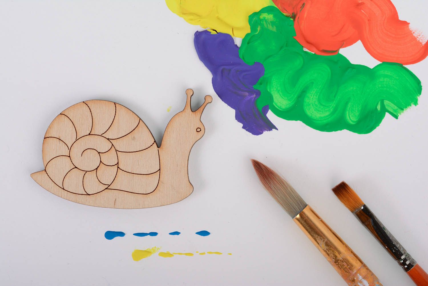Wooden blank for painting Snail photo 1