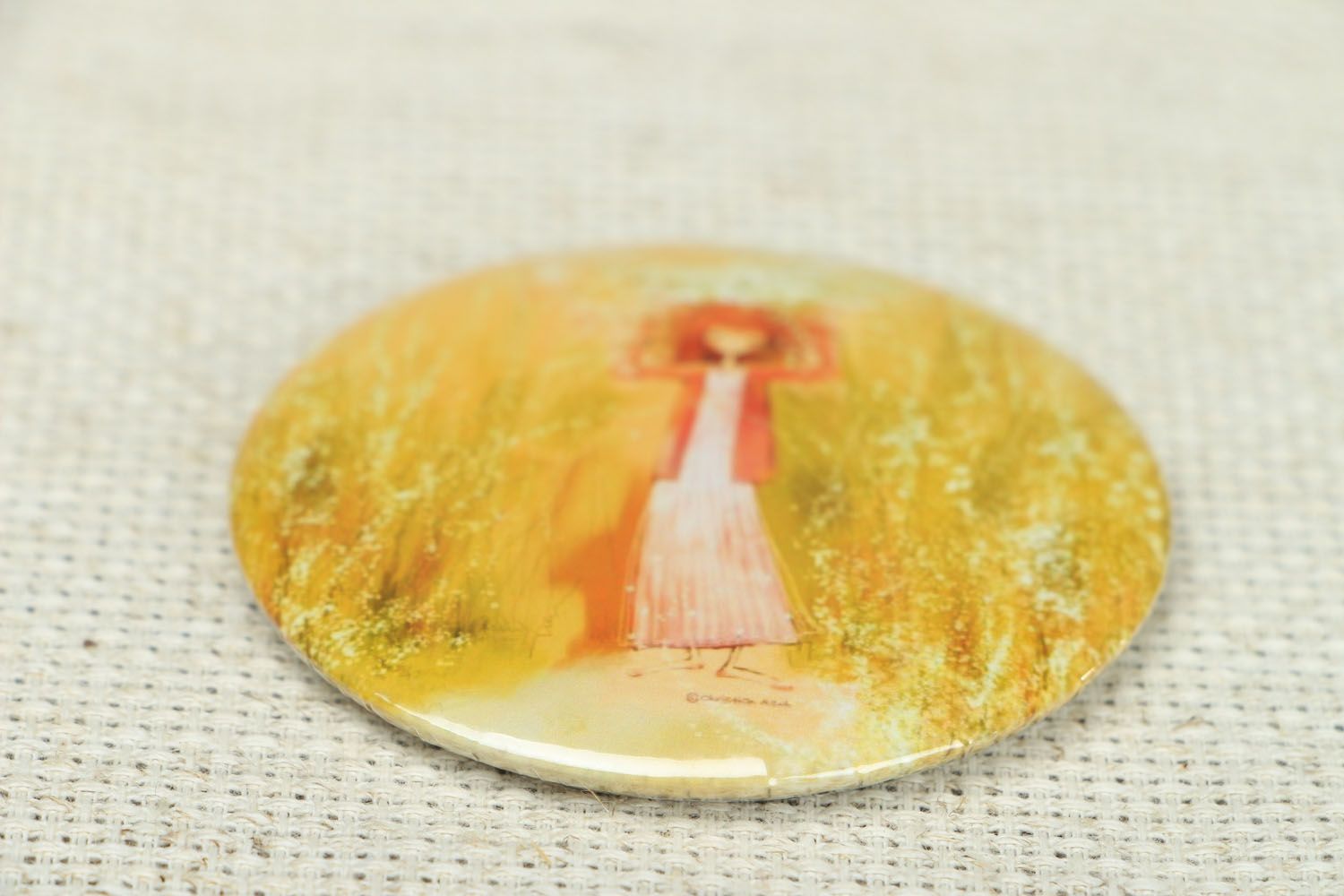 Pocket mirror with drawing for girls photo 2