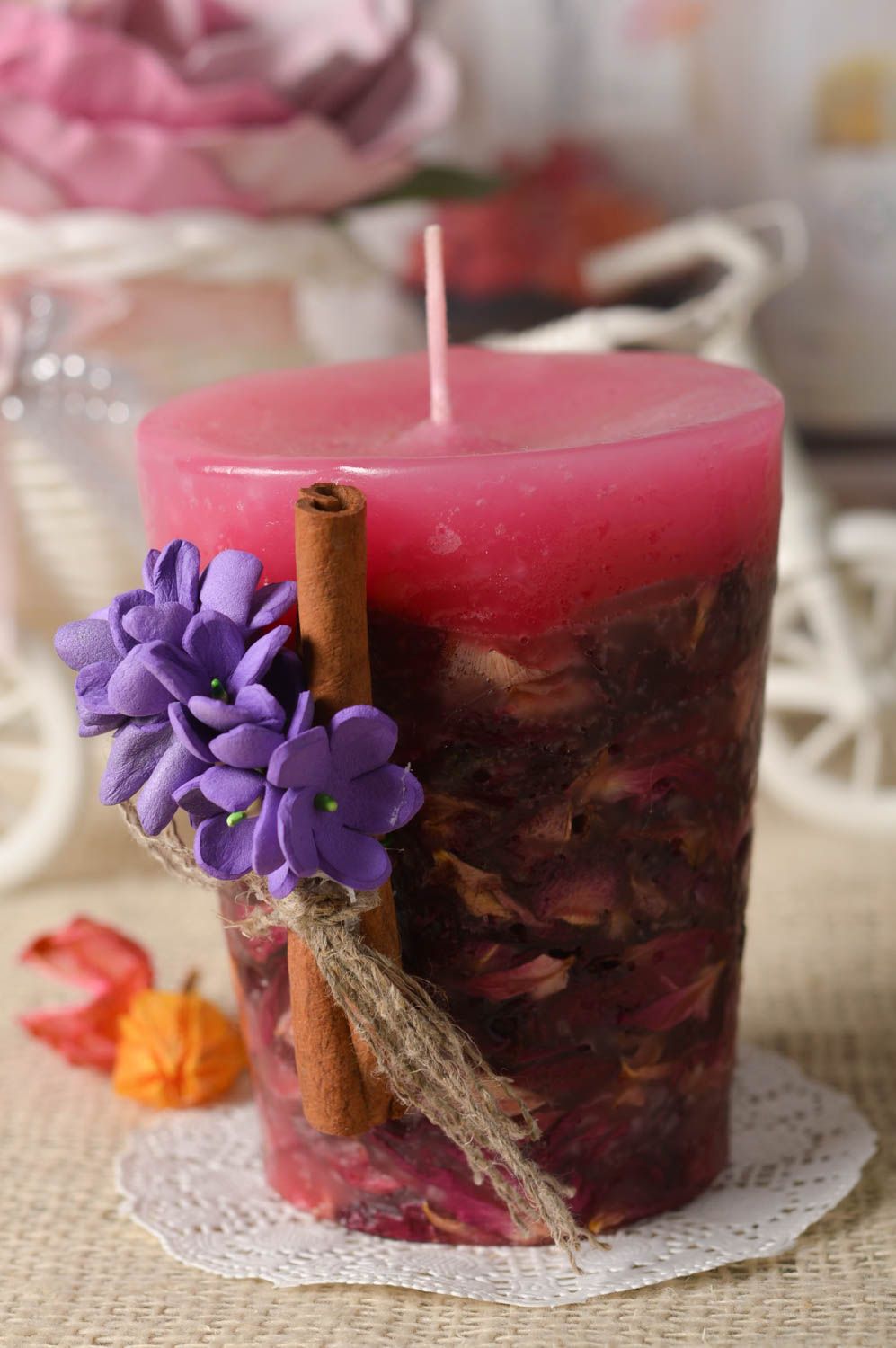 Candele Decorate – Gift idea: decorated candles – Sweetbiodesign  SweetbioDesign