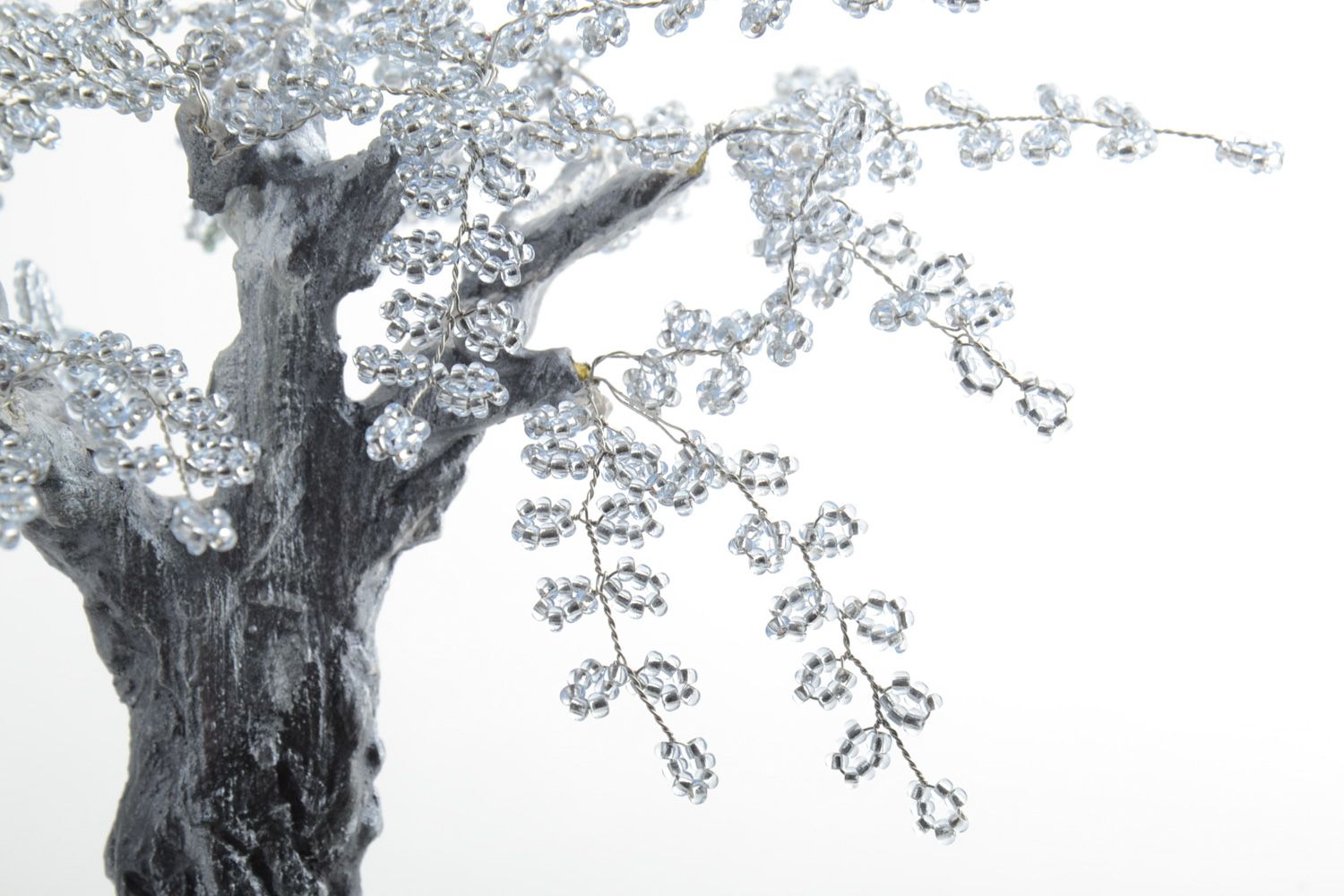Handgemachter künstlicher lackierter Glasperlen Glücksbaum für Haus Dekoration foto 4