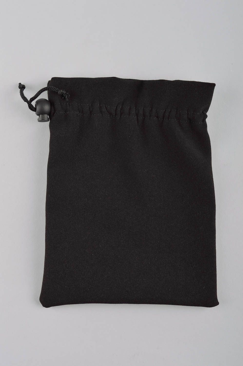 Мешочек для монет черный ручной работы кошелек из ткани женский кошелек стильный фото 3