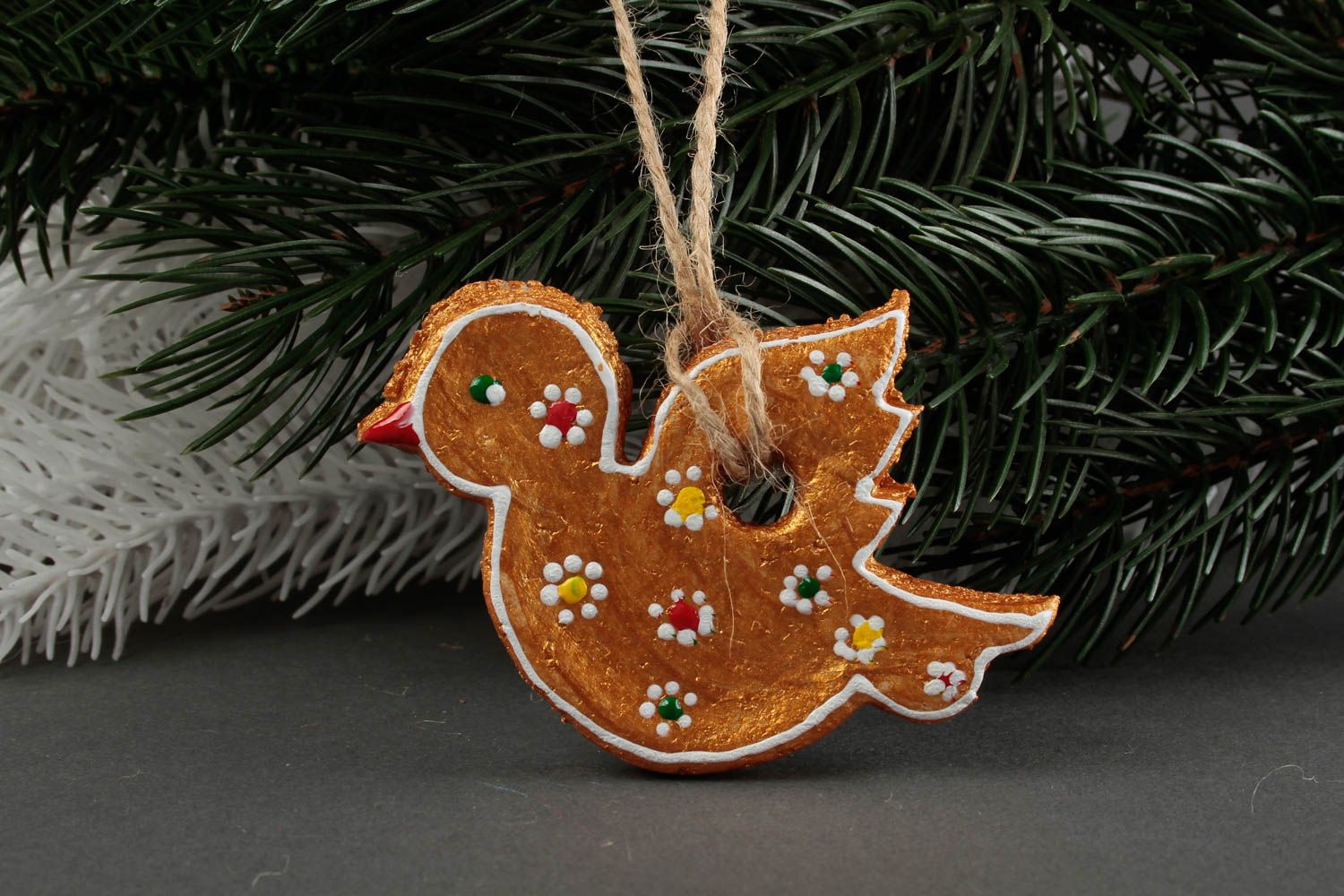 Christmas tree pendant home decor handmade toy bird decorative use only photo 1