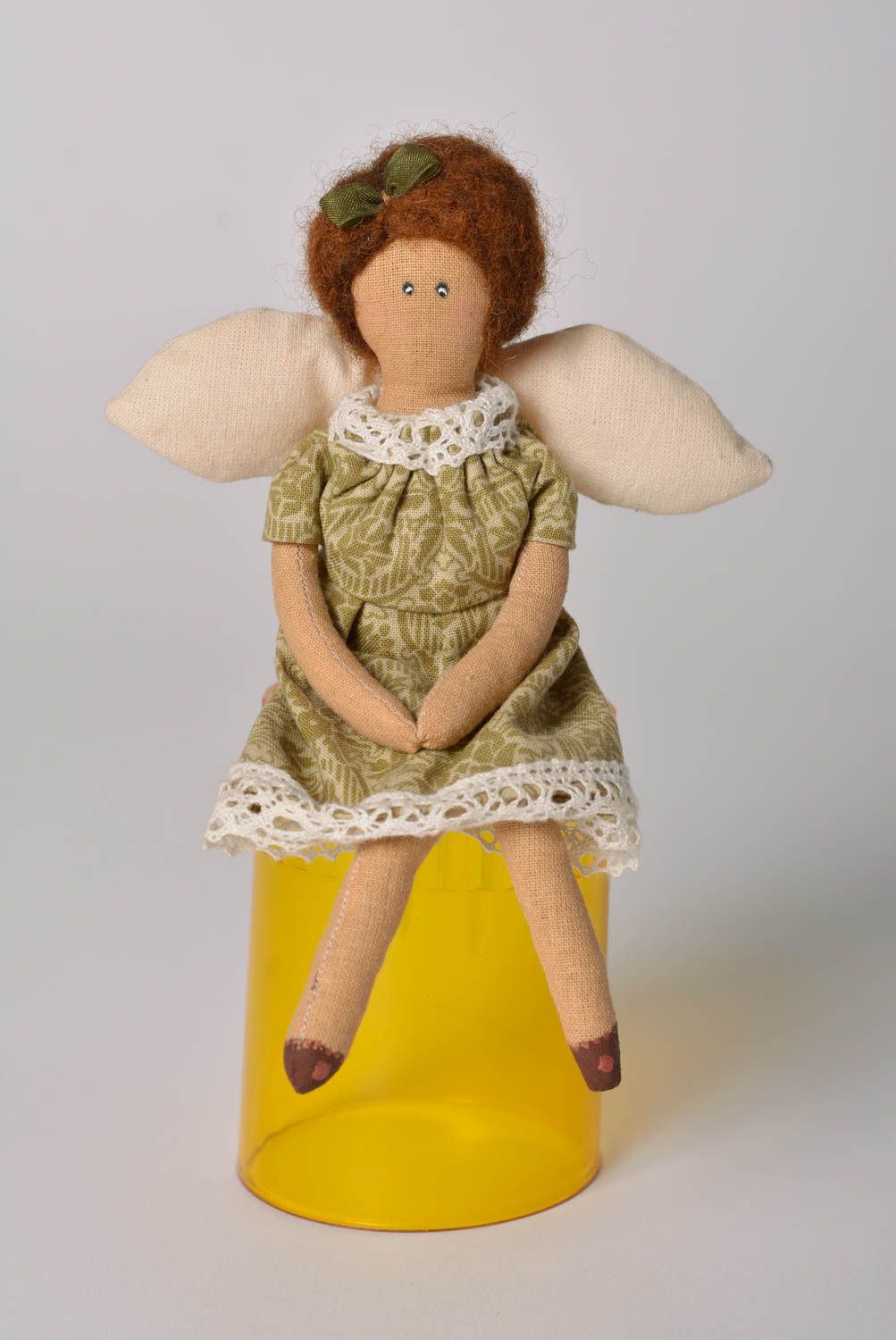 Interessantes Interieur Kuscheltier Engel für Kinder künstlerische Handarbeit foto 1