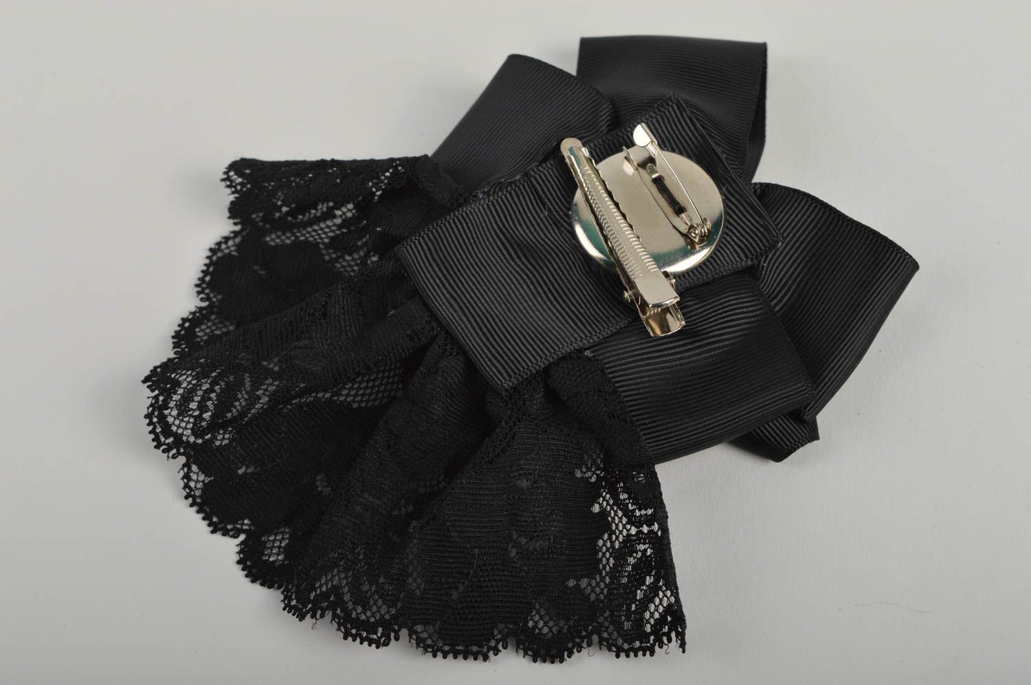 Broche hecho a mano color negro accesorio de moda regalo personalizado foto 3