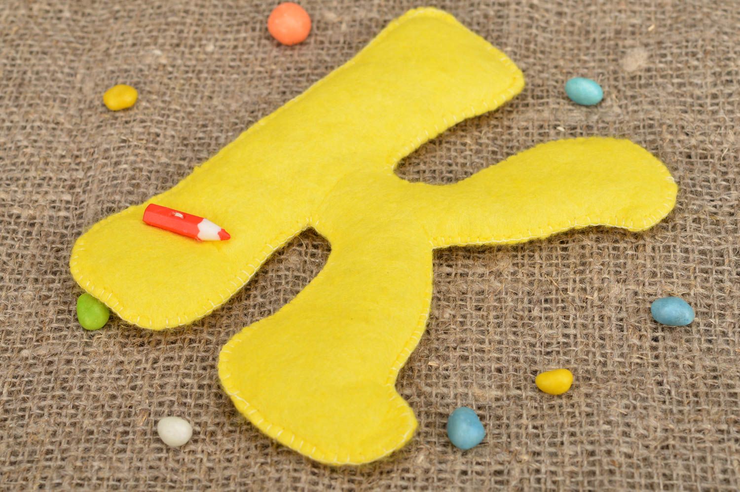 decorative soft letter made of felt for developing games or home decor photo 1