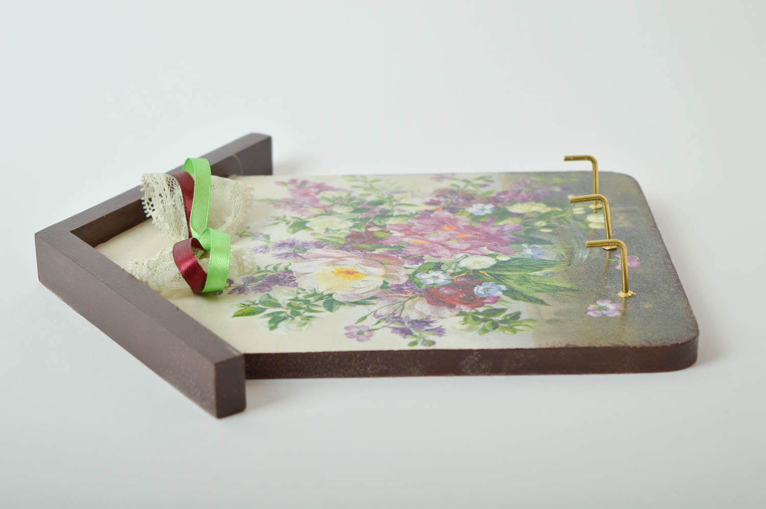 Handmade Wandhaken für Schlüssel Haus Schlüsselbrett aus Holz Haus Deko bunt foto 5