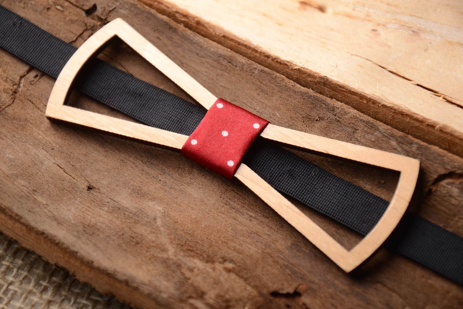 Fashionable tie handmade wooden bow tie accessories for men wood bow tie photo 1