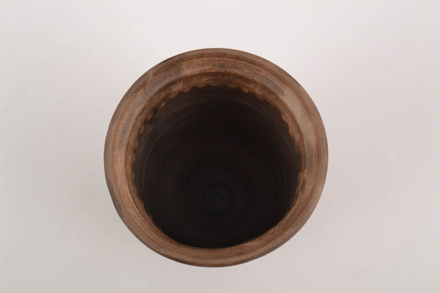 Vaso de cerámica tratado con leche con ornamentos hecho a mano 250 ml foto 5