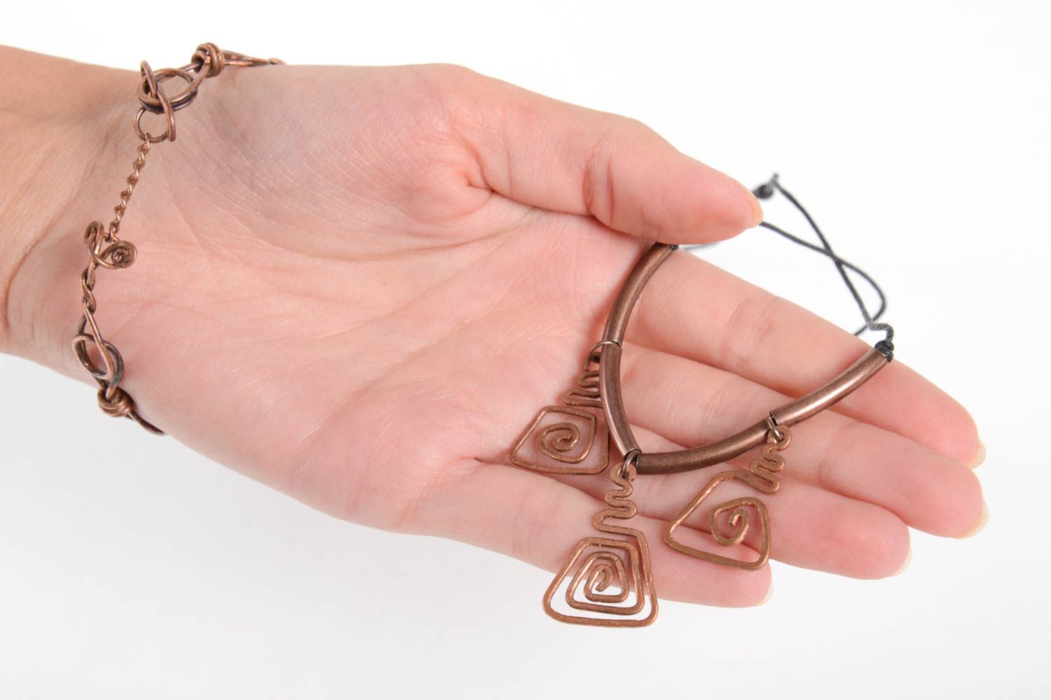 Handmade copper jewelry copper wire pendant copper bracelet copper jewelry photo 4